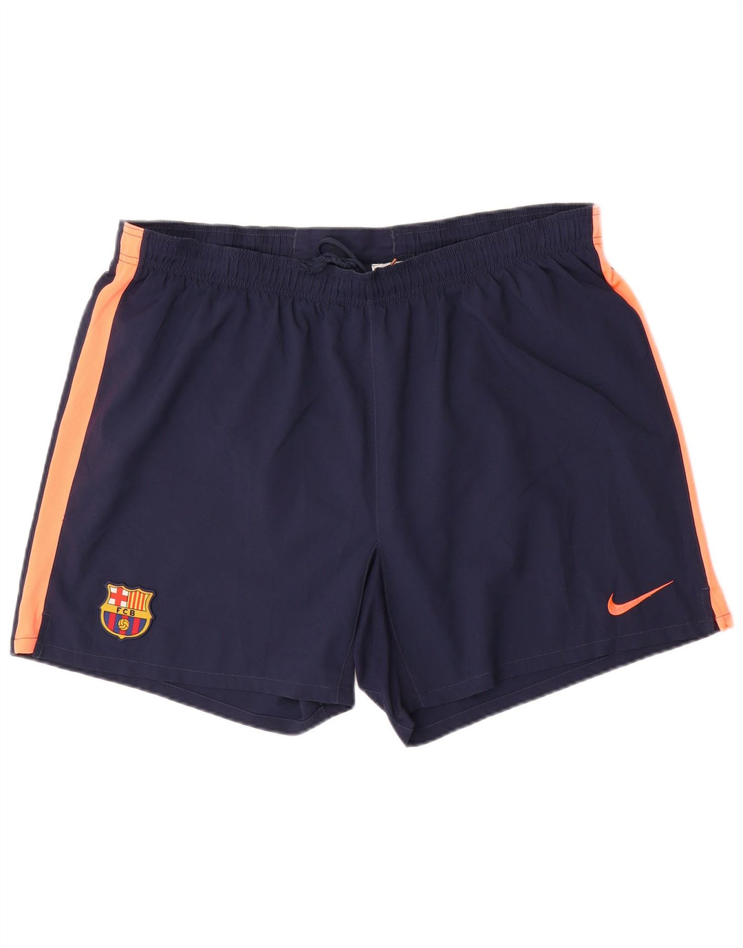 NIKE Mens Barcelona Sport Shorts UK 40/42 2XL Navy Blue Polyester