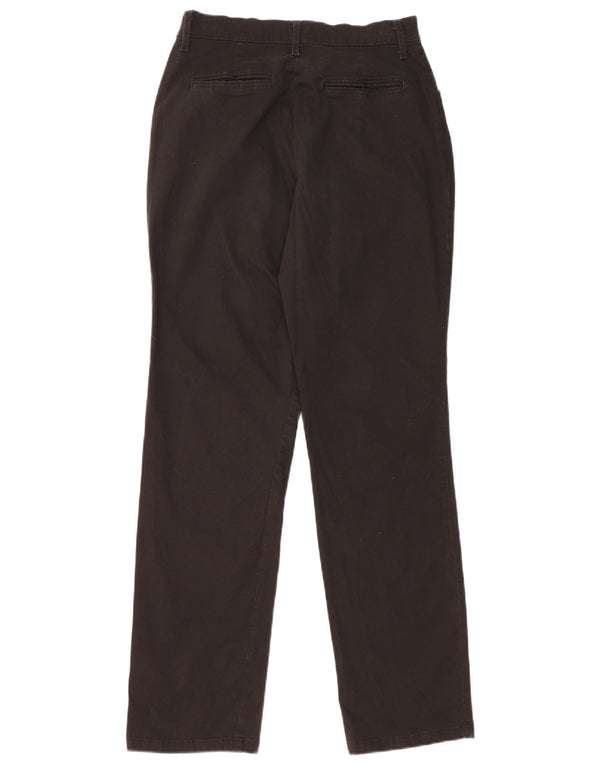 LEE Womens Straight Casual Trousers US 4 Small W28 L31 Black Cotton