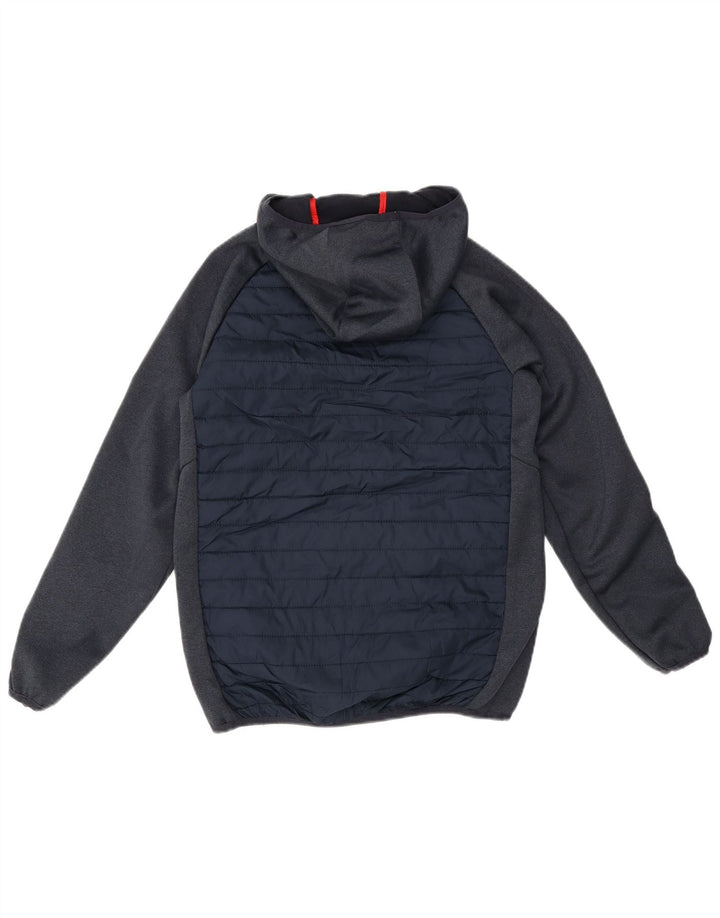 Jack & Jones Boys Hooded Bomber Jacket 9-10 Years Navy Blue Colourblock