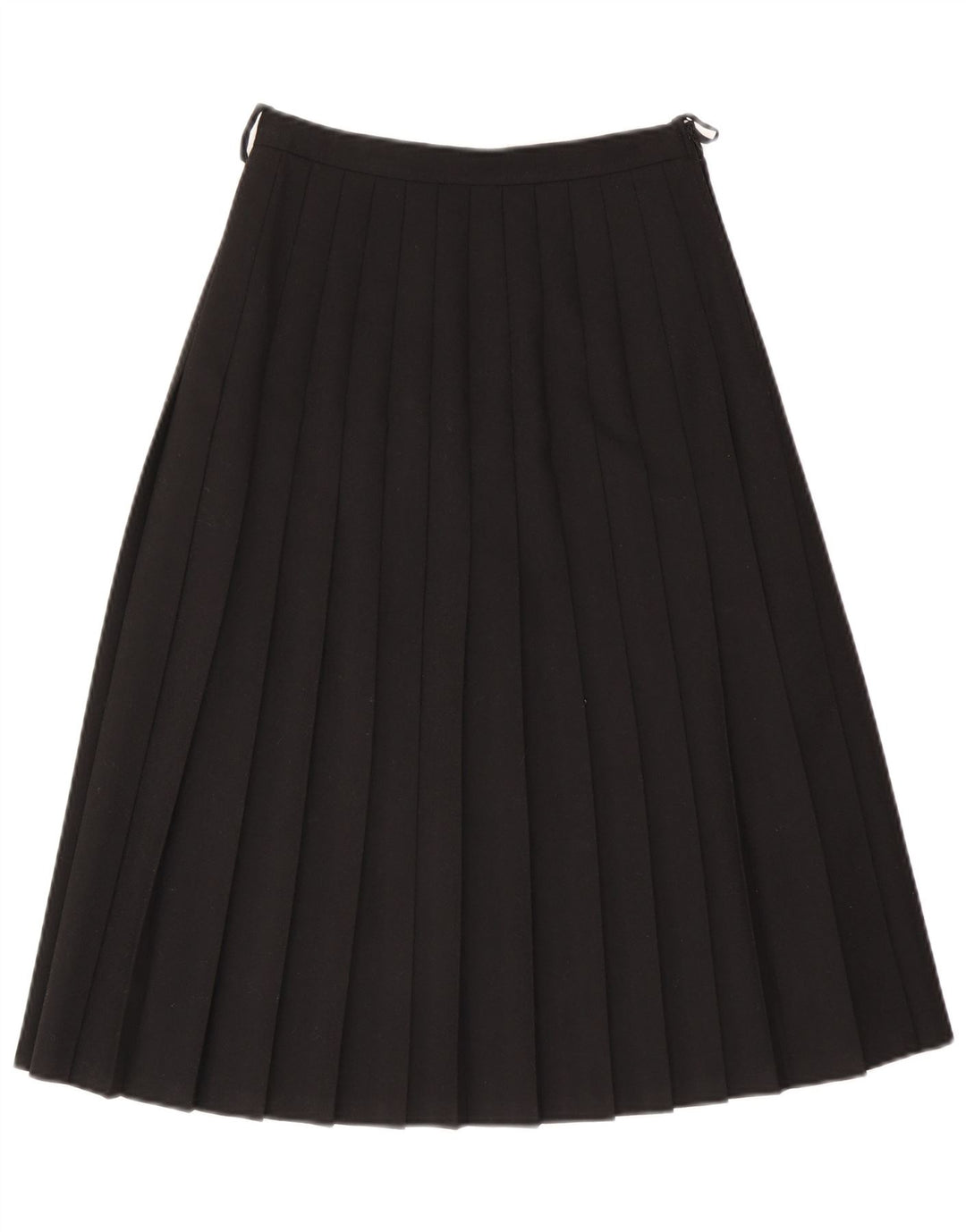 VINTAGE Womens High Waist Knife Pleated Skirt EU 40 Medium W26  Black Wool