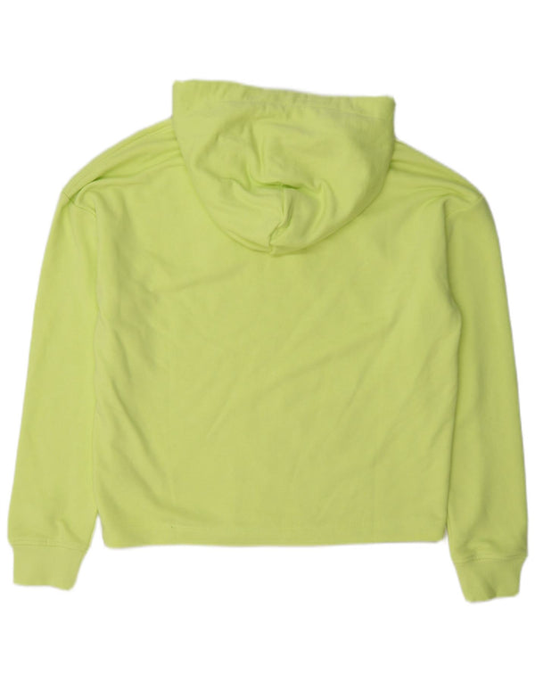 Tommy Hilfiger Womens Hoodie Jumper UK 14 Medium Green Cotton