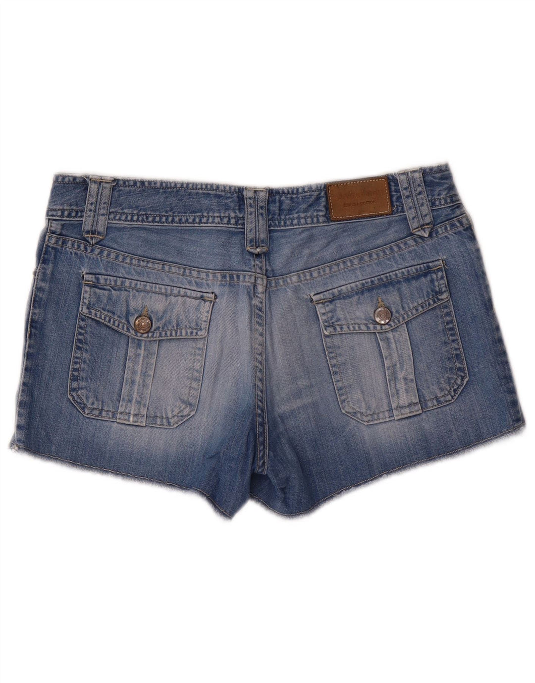Massimo Dutti Womens Denim Shorts W30 Medium Blue Cotton