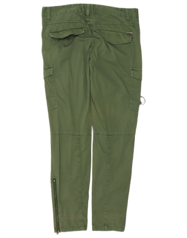 DIESEL Womens Slim Cargo Trousers W30 L30  Green Cotton