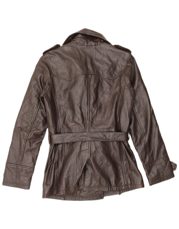 Conbipel Womens Military Double Breasted Jacket IT 42 Medium Brown