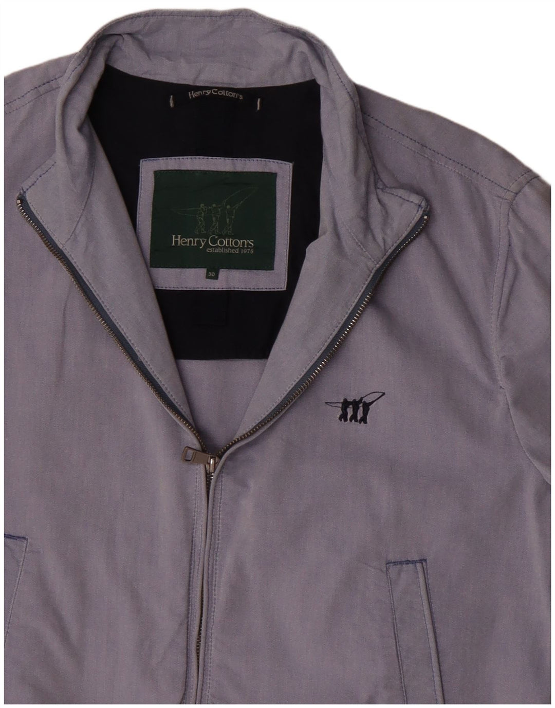 Henry Cottons Mens Bomber Jacket IT 50 Large Purple Cotton