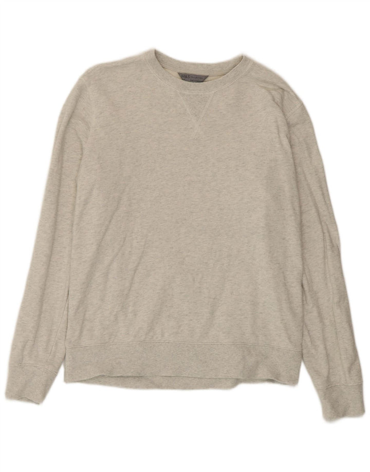 Marks & Spencer Mens Sweatshirt Jumper Medium Grey Cotton
