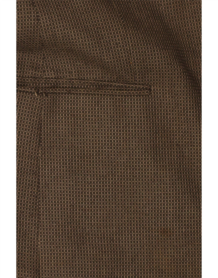 Marks & Spencer Mens 2 Button Blazer Jacket UK 38 Medium Brown Check