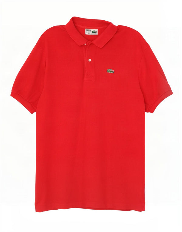 Lacoste Mens Polo Shirt Size 7 2XL Red Cotton