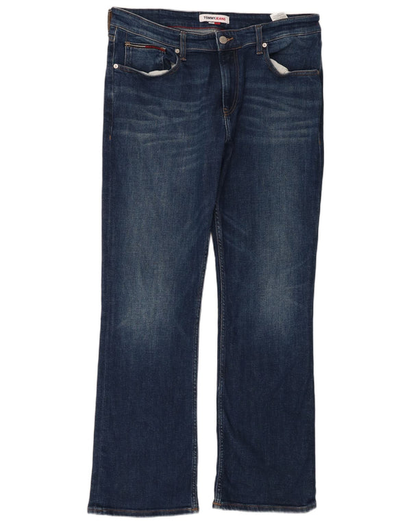 Tommy Hilfiger Mens Ryan Relaxed Fit Bootcut Jeans W34 L32 Blue Cotton