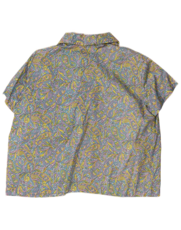 Stella Womens Short Sleeve Shirt Blouse EU 48 2XL Multicoloured Paisley