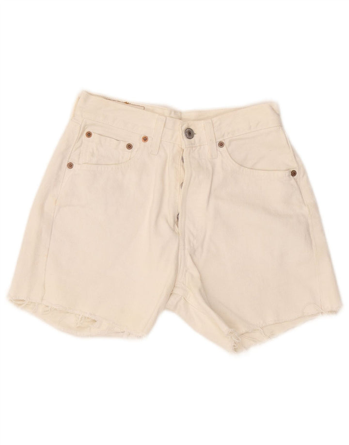 Levi's Womens 501 Denim Shorts W27 Small White