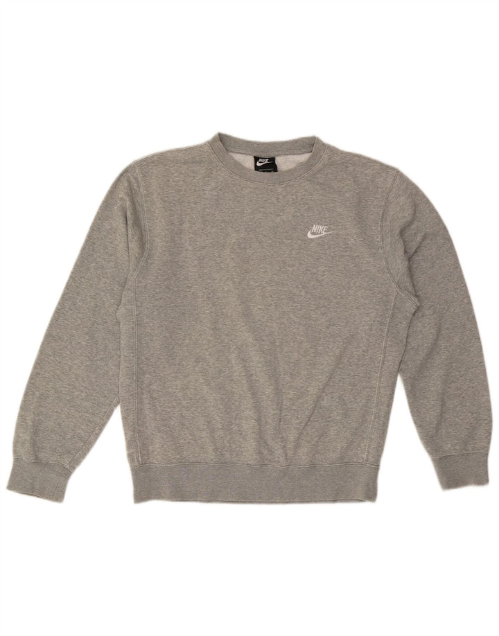 NIKE Mens Sweatshirt Jumper Small Grey Cotton