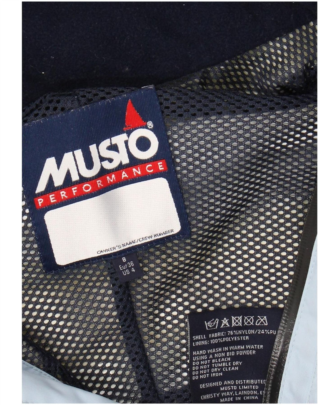 MUSTO Womens Oversized Windbreaker Jacket UK 8 Small  Blue Colourblock