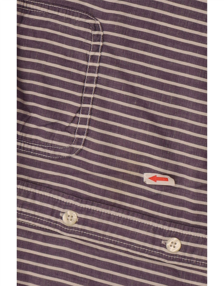 Fat Face Mens Shirt XL Navy Blue Striped Cotton