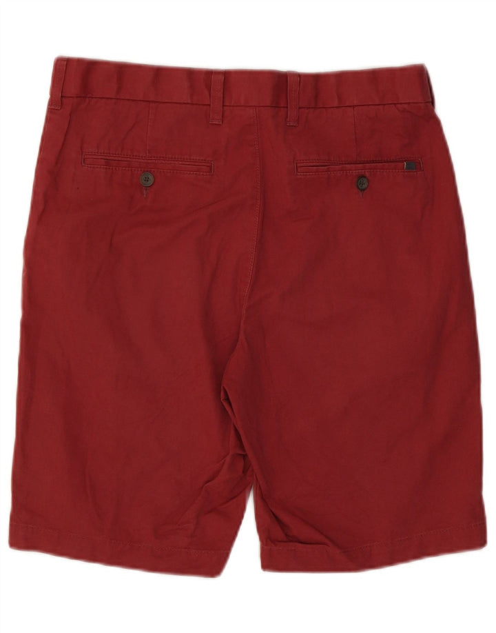 Marks & Spencer Mens Chino Shorts W30 Medium Burgundy Cotton