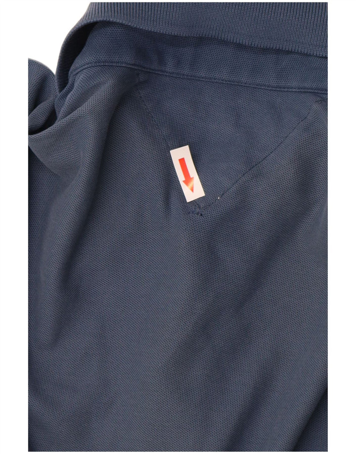 TOMMY HILFIGER Mens Slim Fit Polo Shirt Large Blue Cotton