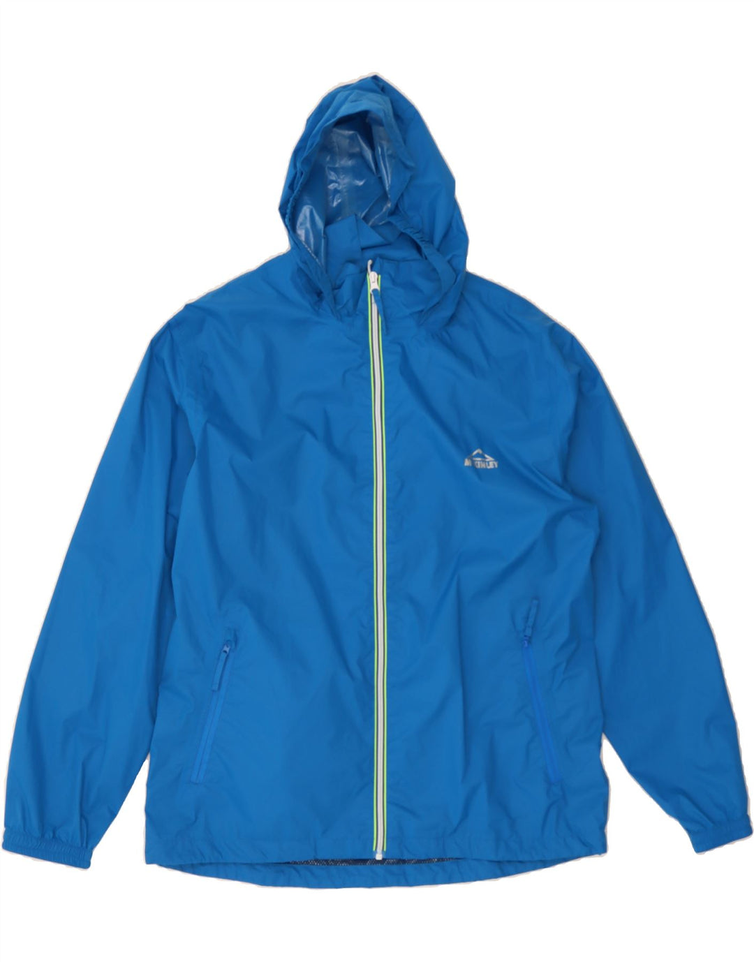 MCKINLEY Mens Hooded Rain Jacket UK 40 Large Blue Polyester Vintage McKinley and Second-Hand McKinley from Messina Hembry 