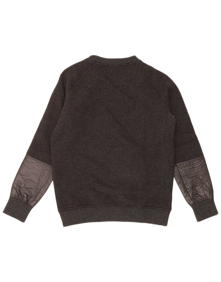 David Naman Mens Crew Neck Jumper Sweater Medium Grey Check Wool
