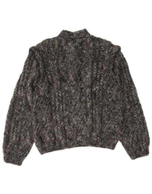 VINTAGE Womens Cardigan Sweater UK 16 Large Grey