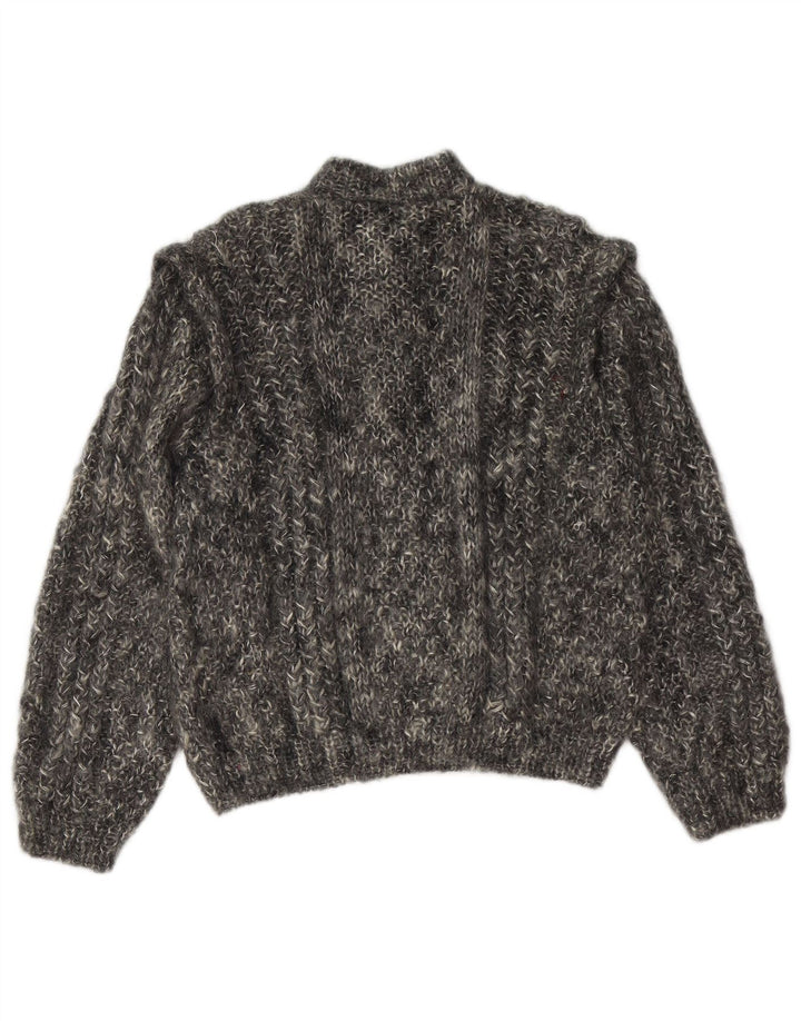 VINTAGE Womens Cardigan Sweater UK 16 Large Grey