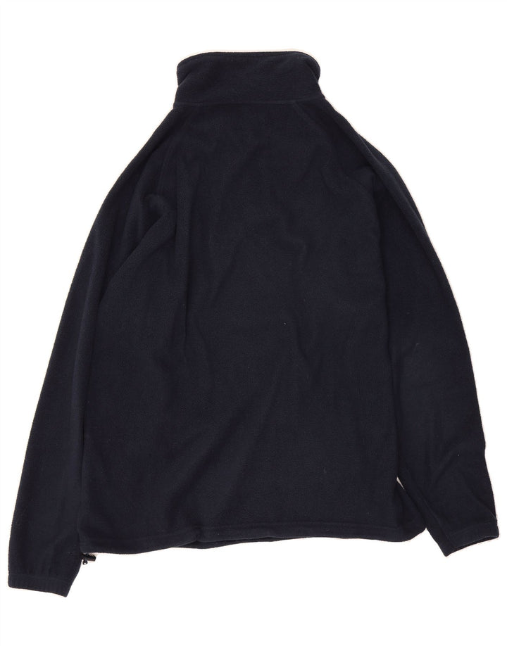 KAPPA Mens Zip Neck Fleece Jumper XL Navy Blue Polyester Vintage Kappa and Second-Hand Kappa from Messina Hembry 