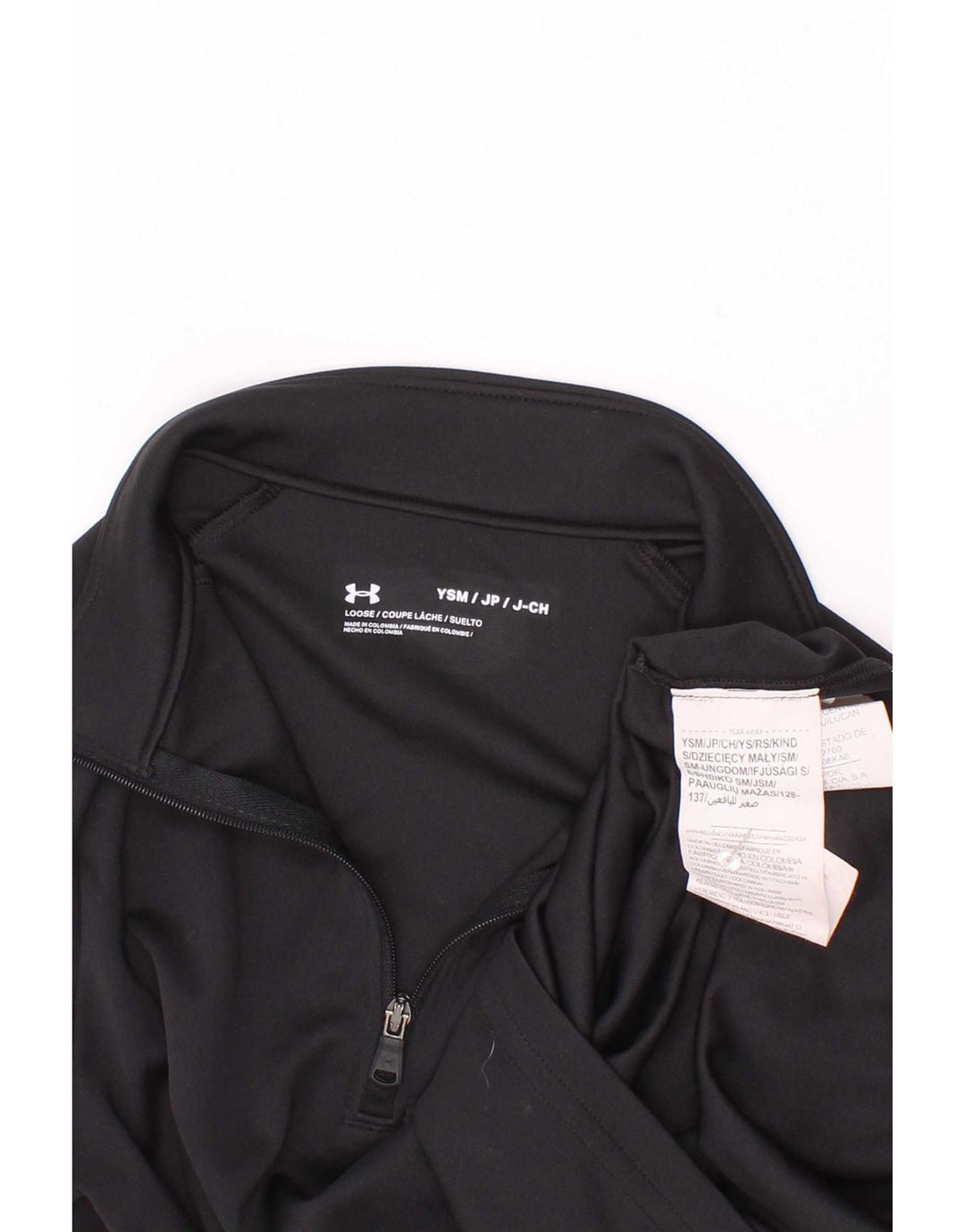 Under Armour Boys Graphic Pullover Tracksuit Top 7-8 Years Small Black
