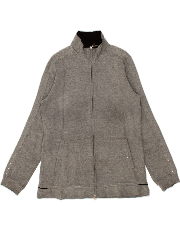 CHAMPION Womens Comfort Fit Tracksuit Top Jacket UK 12 Medium Grey Vintage Champion and Second-Hand Champion from Messina Hembry 