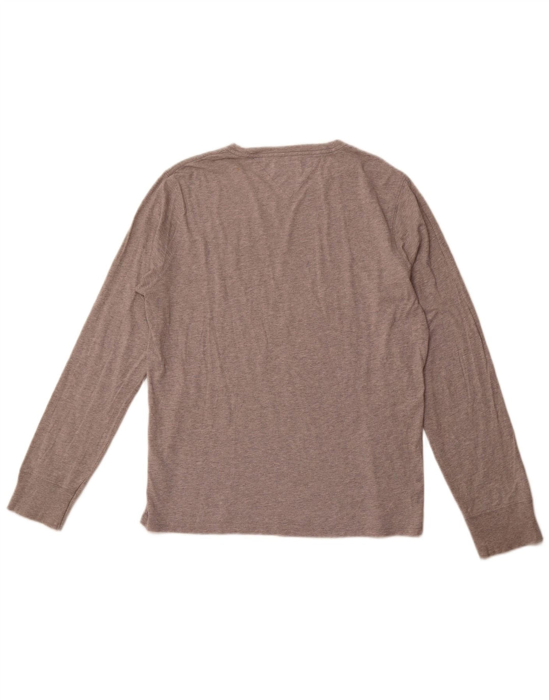 TOMMY HILFIGER Mens Heritage Graphic Top Long Sleeve Medium Grey Cotton