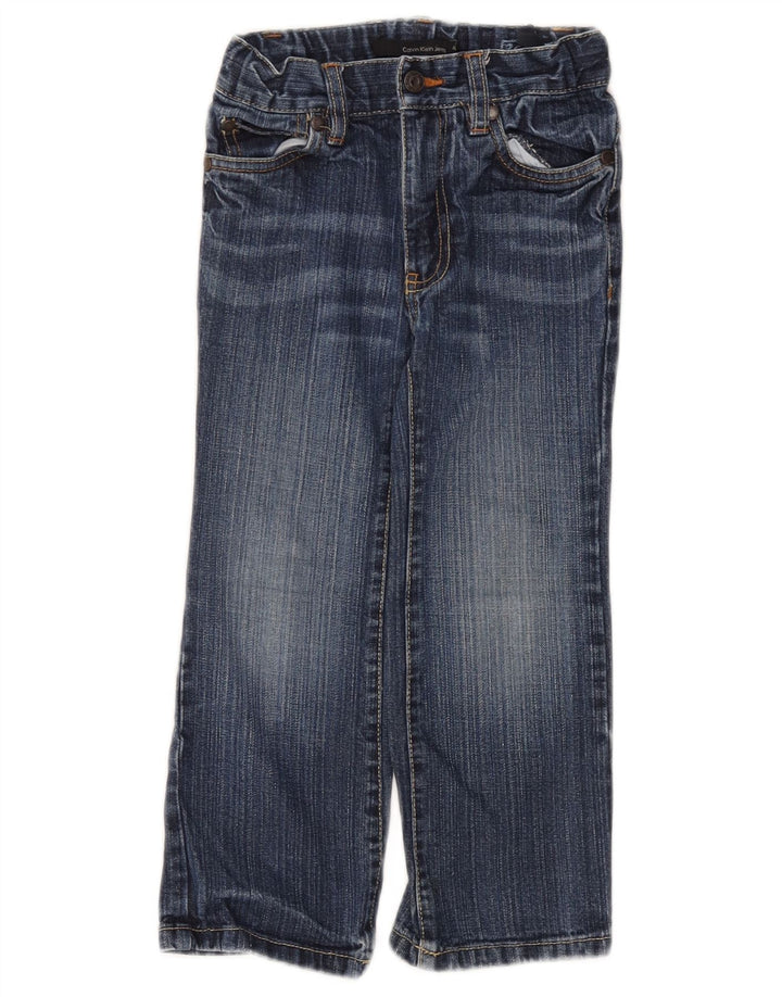 CALVIN KLEIN Boys Straight Jeans 3-4 Years W20 L17 Blue Cotton