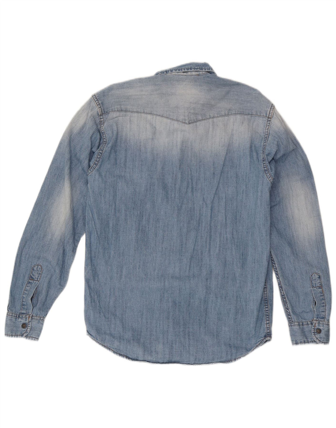 Carrera Mens Denim Shirt Small Blue Cotton