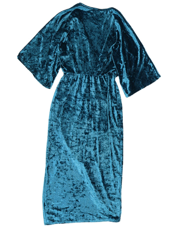 CLUB L LONDON Womens Batwing Maxi Dress UK 10 Small  Blue Polyester