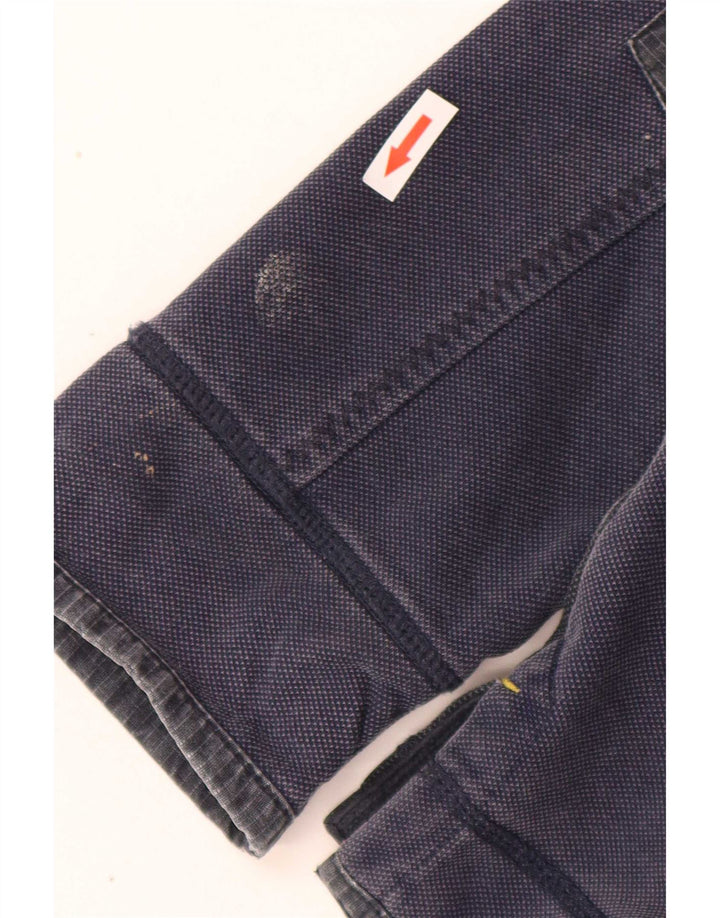 Fat Face Mens Zip Neck Sweatshirt Jumper Medium Navy Blue Colourblock