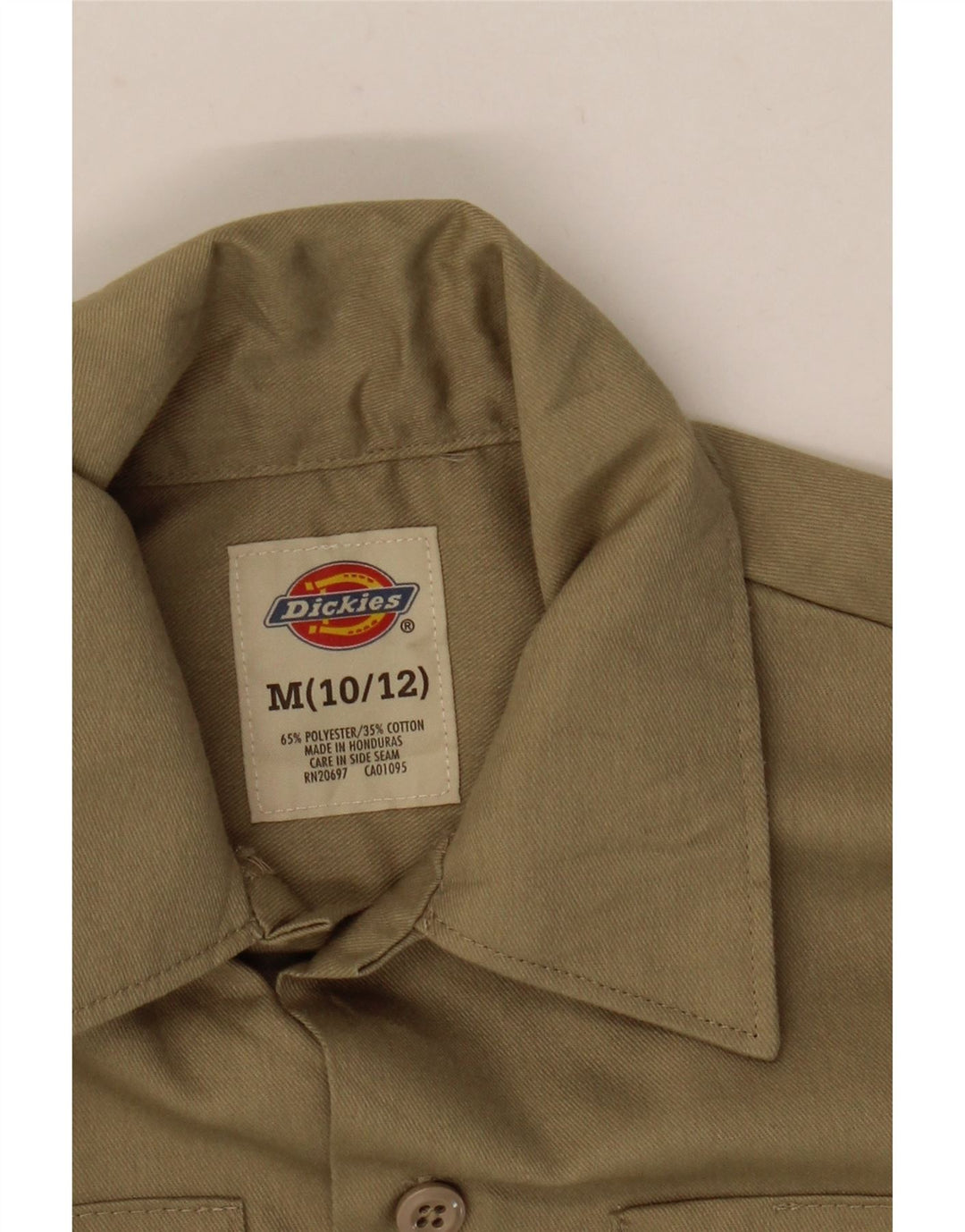 DICKIES Boys Shirt 10-11 Years Medium Khaki Polyester