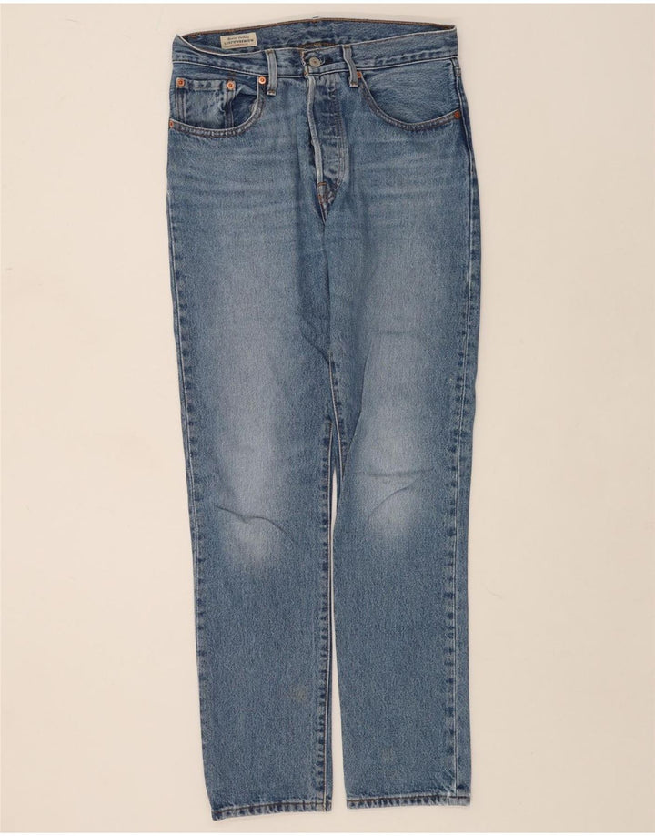 Levi's Womens 501 Straight Jeans W26 L30 Blue Cotton