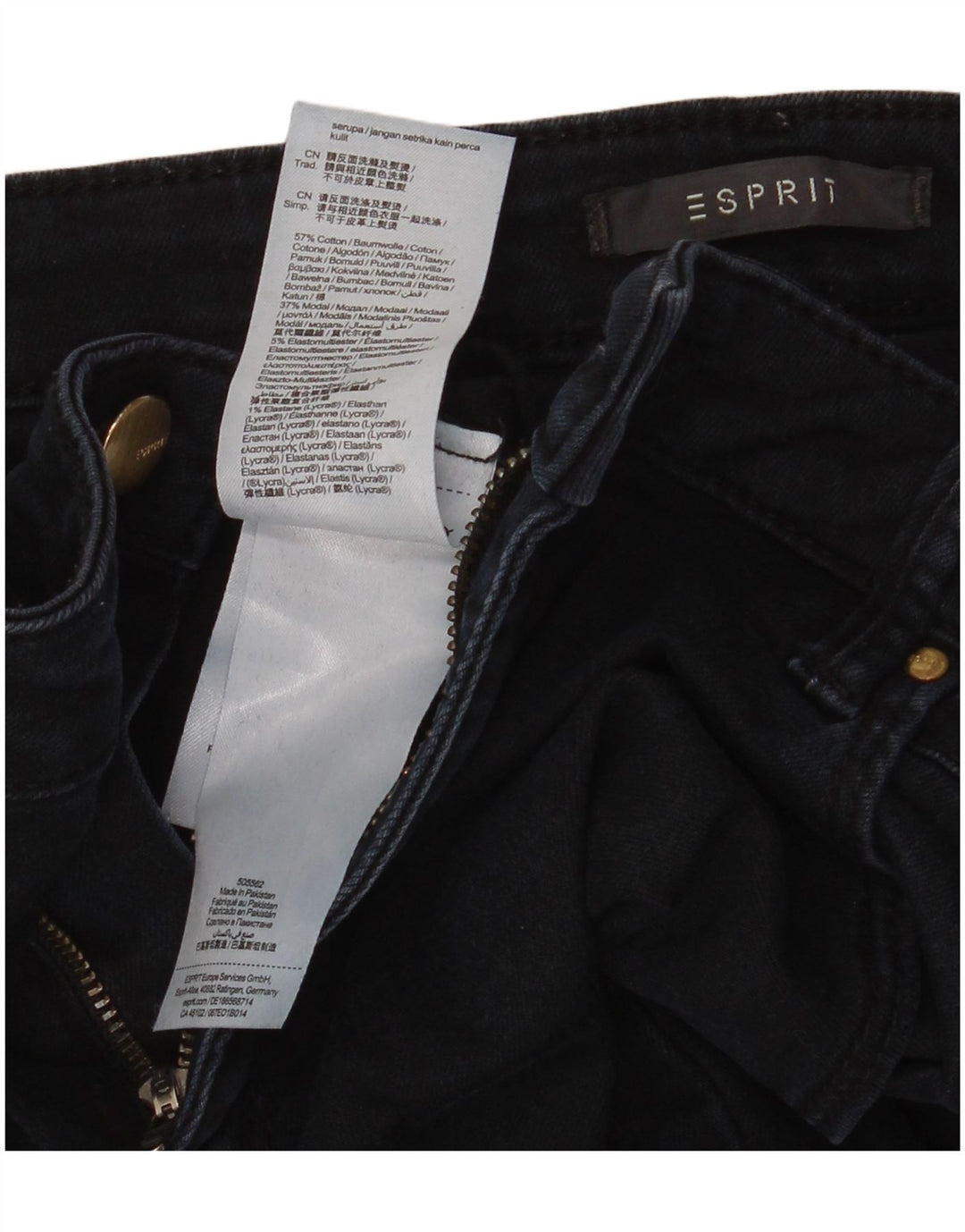 ESPRIT Womens Slim Jeans W32 L32 Navy Blue Cotton