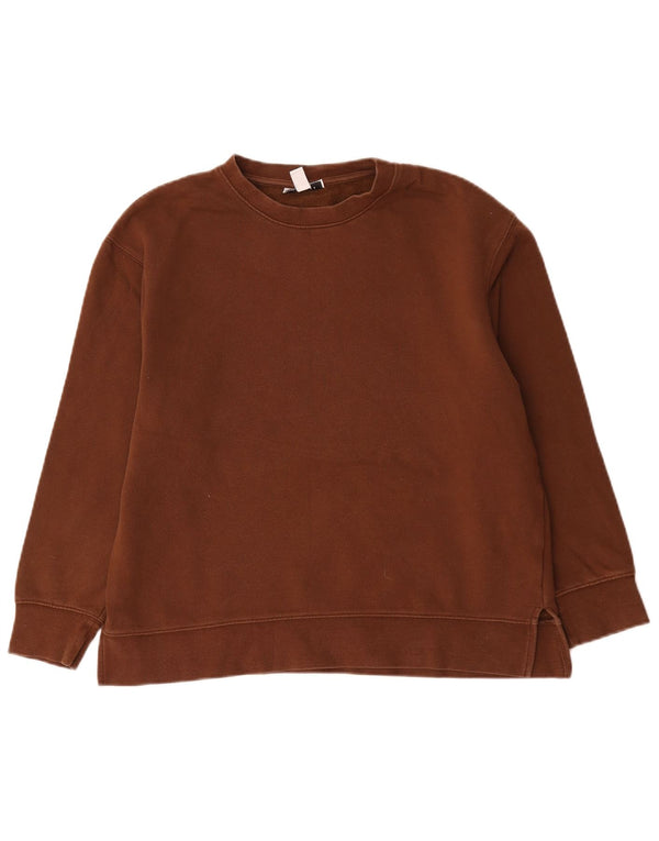 Topshop Mens Loose Fit Sweatshirt Jumper Small Brown Cotton