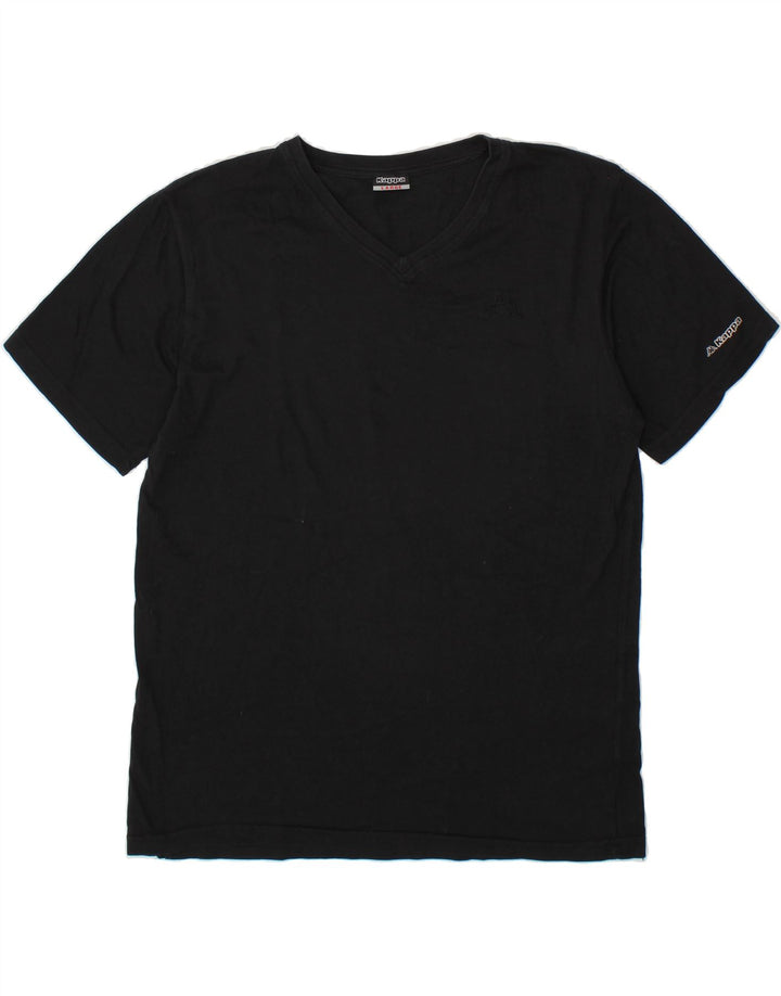KAPPA Mens T-Shirt Top Large Black Cotton Vintage Kappa and Second-Hand Kappa from Messina Hembry 