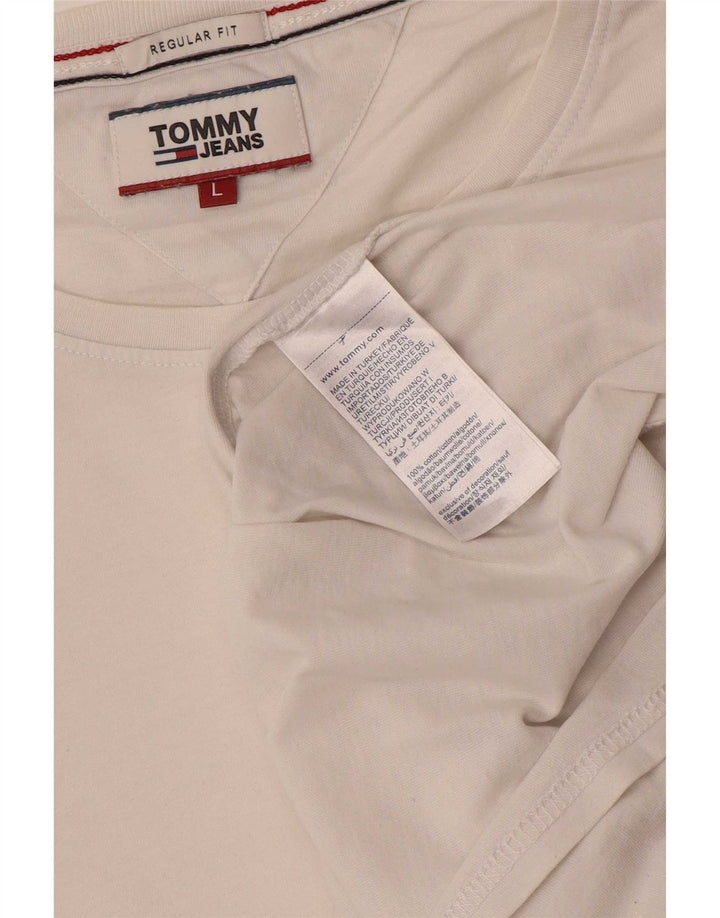 Tommy Hilfiger Mens Regular Fit T-Shirt Large White Cotton