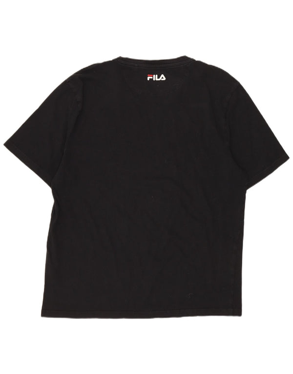 FILA Mens Graphic T-Shirt Top Large Black