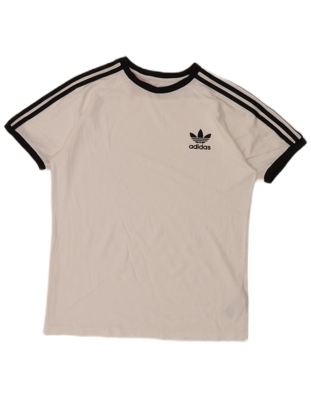 ADIDAS Boys T-Shirt Top 13-14 Years White Cotton