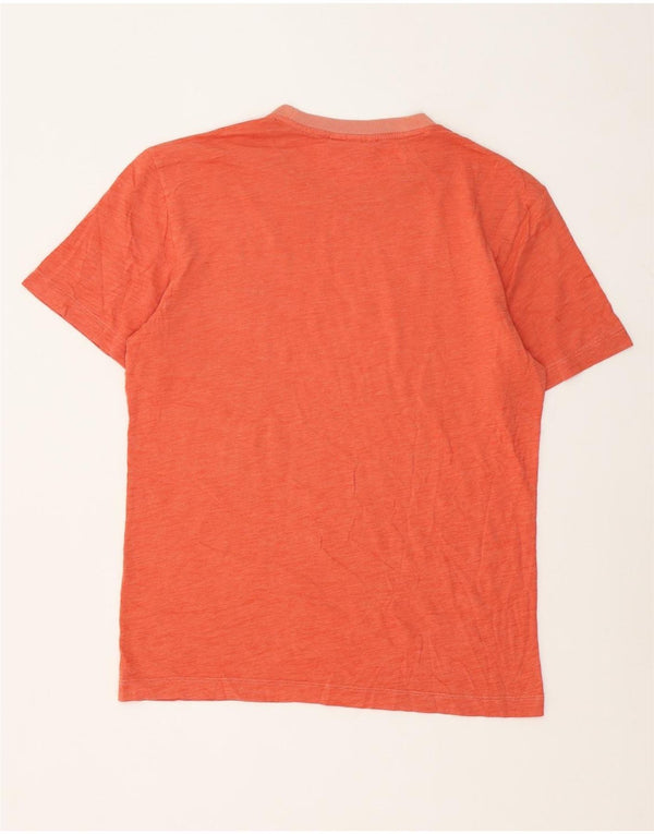 Lacoste Mens Regular Fit T-Shirt Top Size 3 Small Orange Pinstripe Cotton