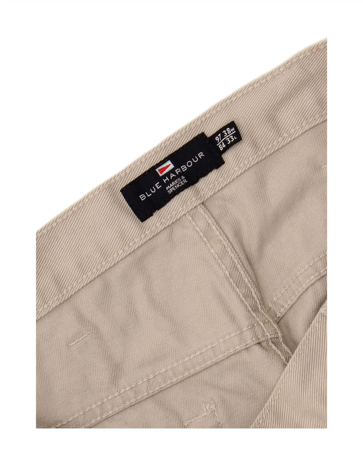 MARKS & SPENCER Mens Blue Harbour Straight Jeans W38 L33 Grey Cotton Vintage Marks & Spencer and Second-Hand Marks & Spencer from Messina Hembry 