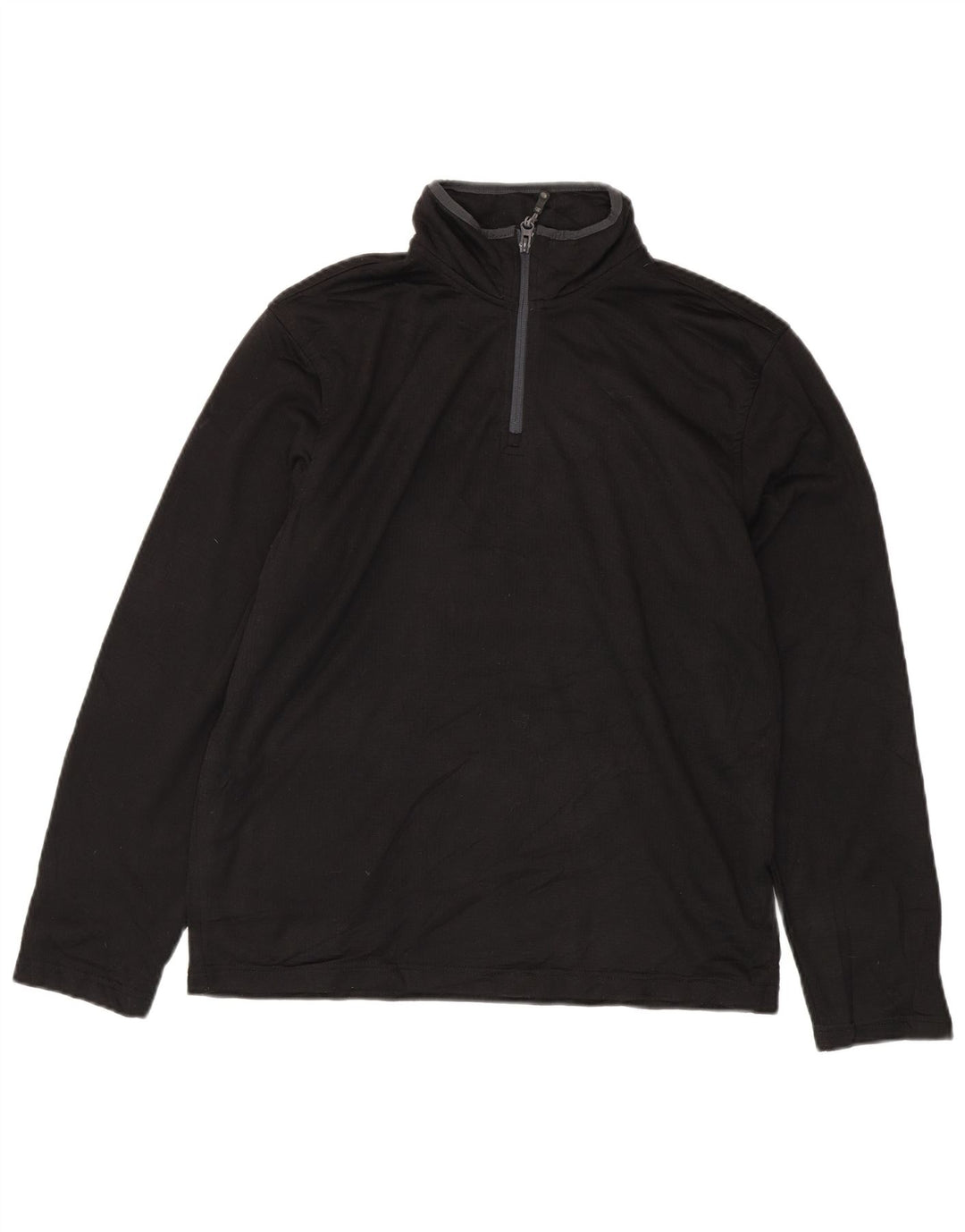 Starter Mens Zip Neck Pullover Tracksuit Top UK 38/40 Medium Black
