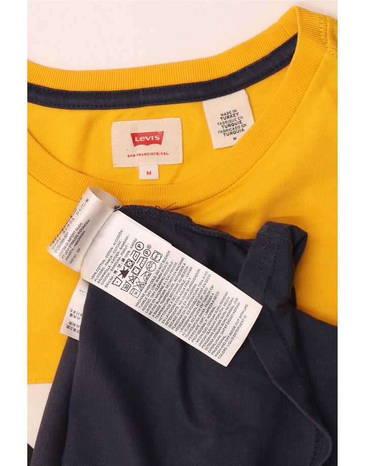 Levi's Mens Graphic T-Shirt Top Medium Multicoloured Colourblock Cotton