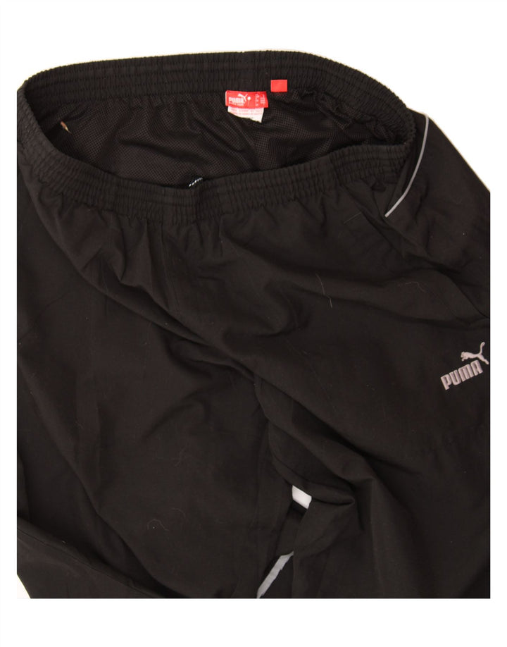 PUMA Mens Graphic Tracksuit Trousers Large  Black Vintage Puma and Second-Hand Puma from Messina Hembry 