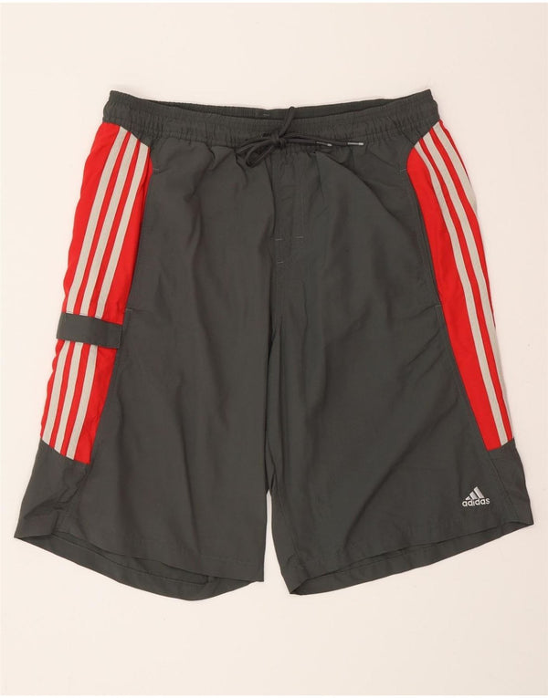ADIDAS Mens Swimming Shorts Large  Grey Colourblock Polyester