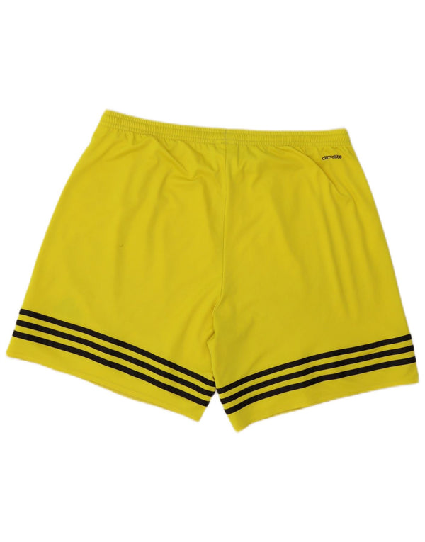 Adidas Mens Climalite Sport Shorts Large Yellow Polyester