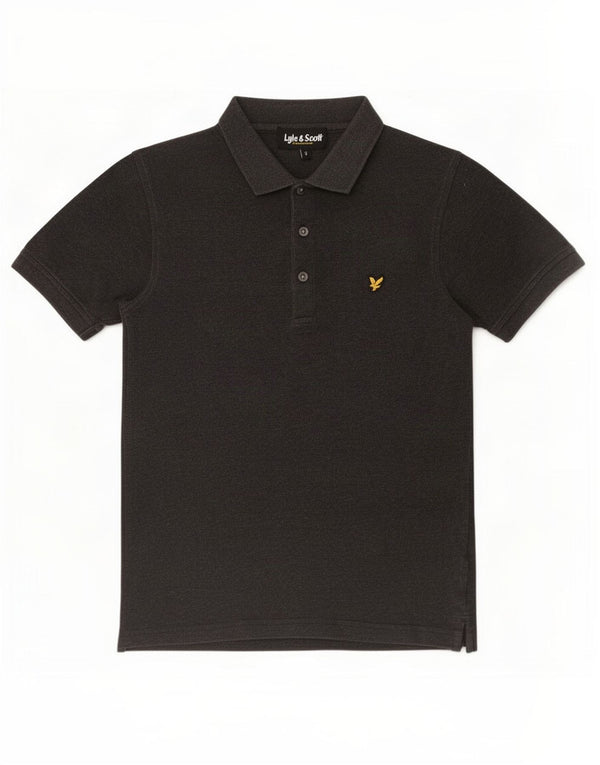 Lyle & Scott Mens Polo Shirt Small Grey Cotton