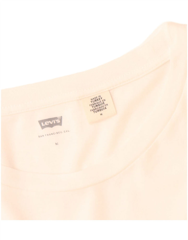 Levi's Womens Graphic T-Shirt Top UK 14 Medium White