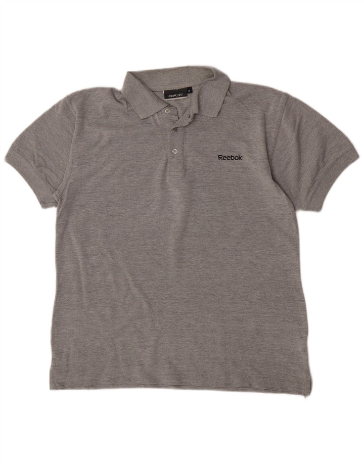Reebok Mens Polo Shirt Medium Grey Cotton